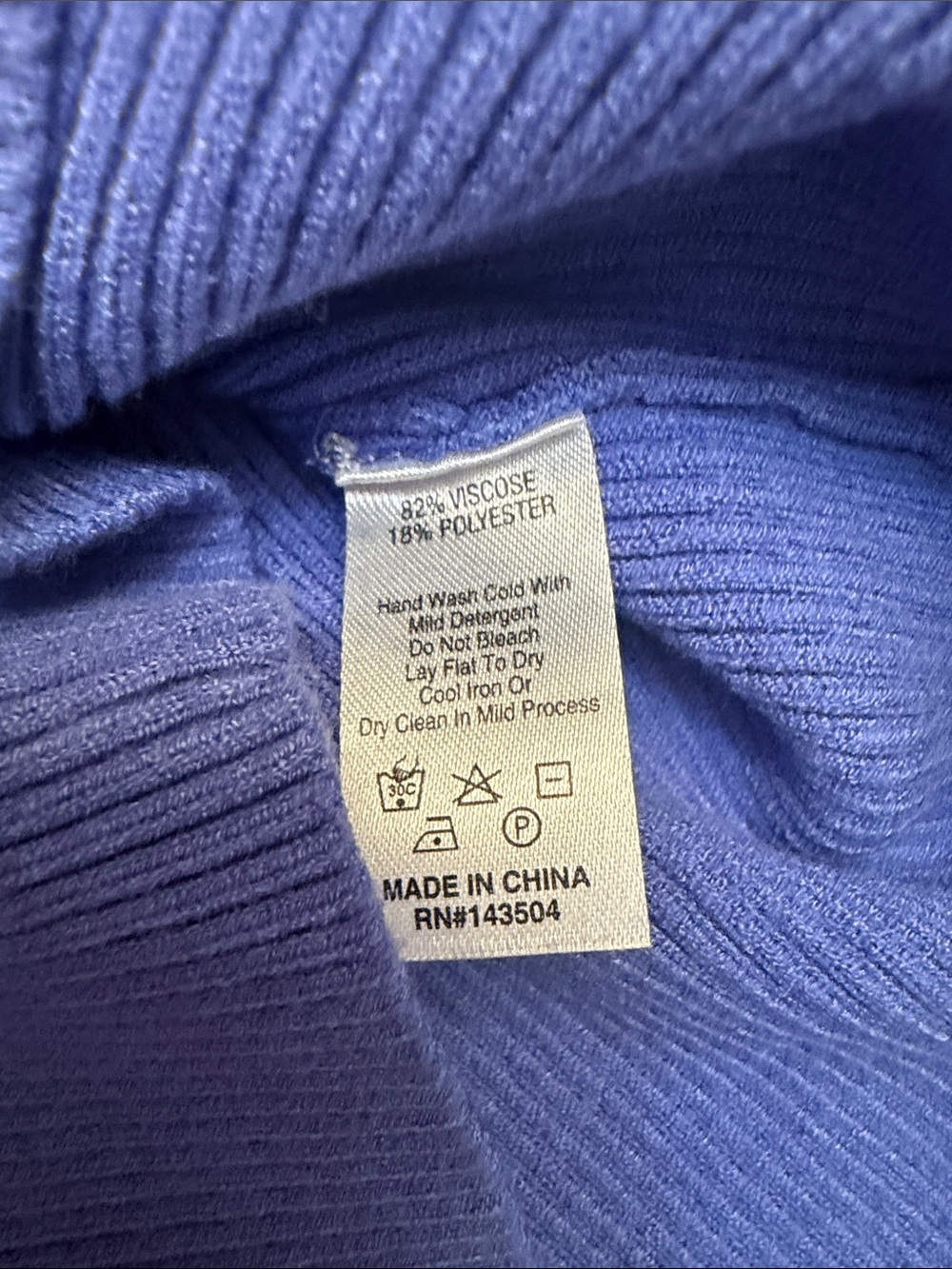 Marie Oliver Periwinkle Blue Ribbed Knit Ruffle Sleeve Top Size Small - Picture 5 of 7
